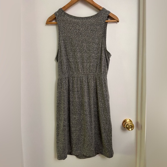 Aerie cut-out front knot dress, marle grey, size medium - Picture 4 of 11